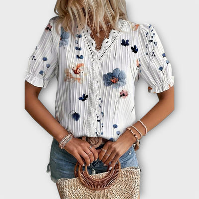 Emily - Blusa de Moda con Escote en V