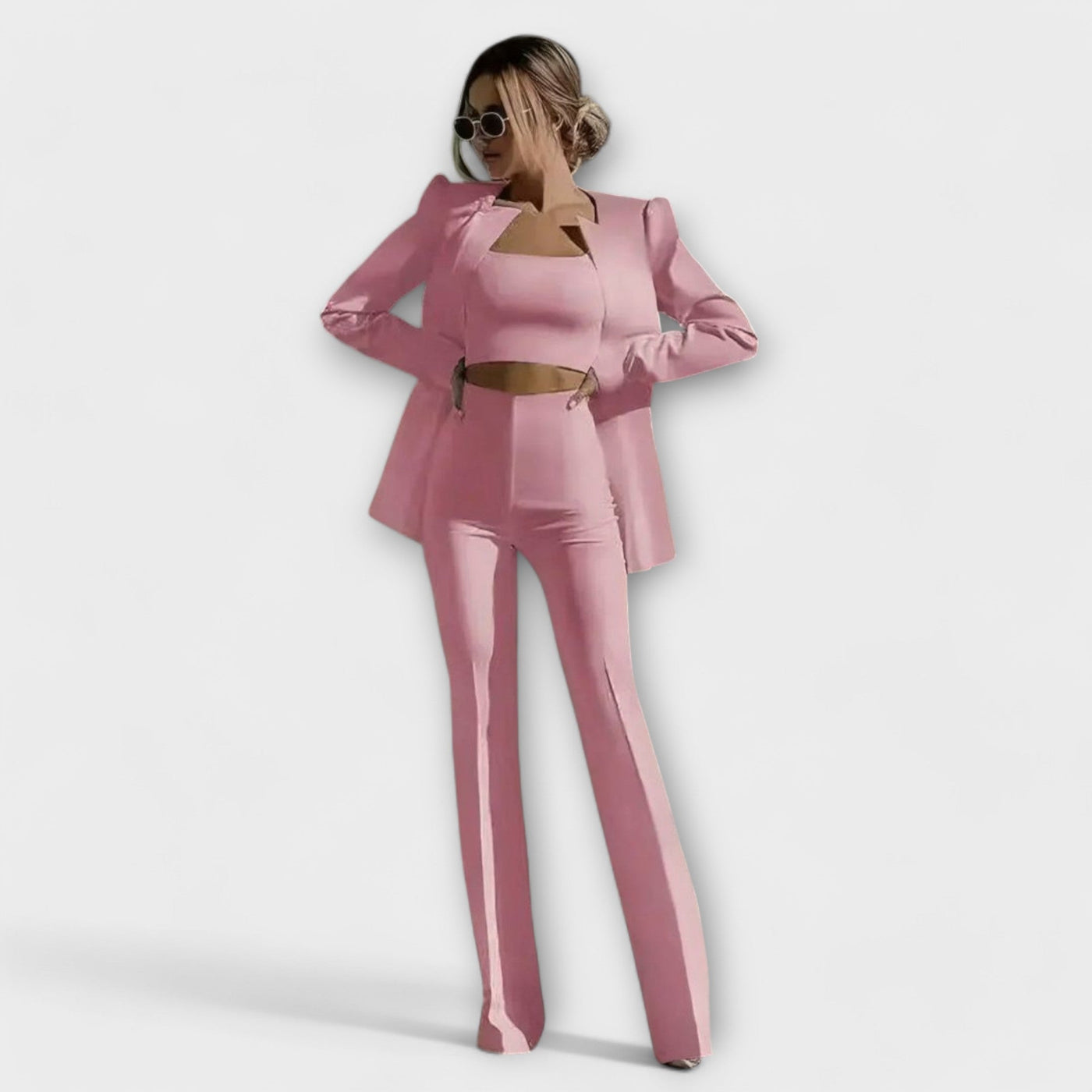Selina – Elegante Conjunto de 3 Piezas (Blazer, Top, Pantalón)