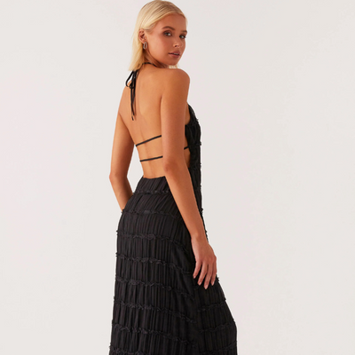 ADELINE - VESTIDO LARGO CON CUELLO HALTER