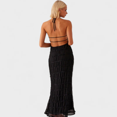 ADELINE - VESTIDO LARGO CON CUELLO HALTER
