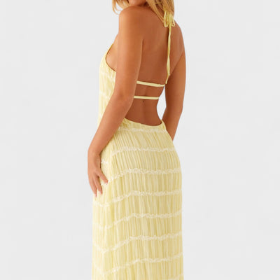 ADELINE - VESTIDO LARGO CON CUELLO HALTER