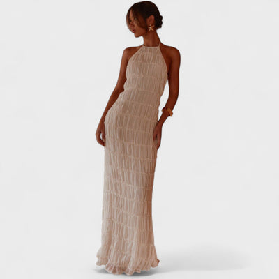 ADELINE - VESTIDO LARGO CON CUELLO HALTER