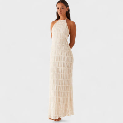 ADELINE - VESTIDO LARGO CON CUELLO HALTER