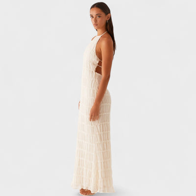 ADELINE - VESTIDO LARGO CON CUELLO HALTER