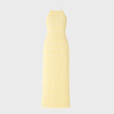 ADELINE - VESTIDO LARGO CON CUELLO HALTER