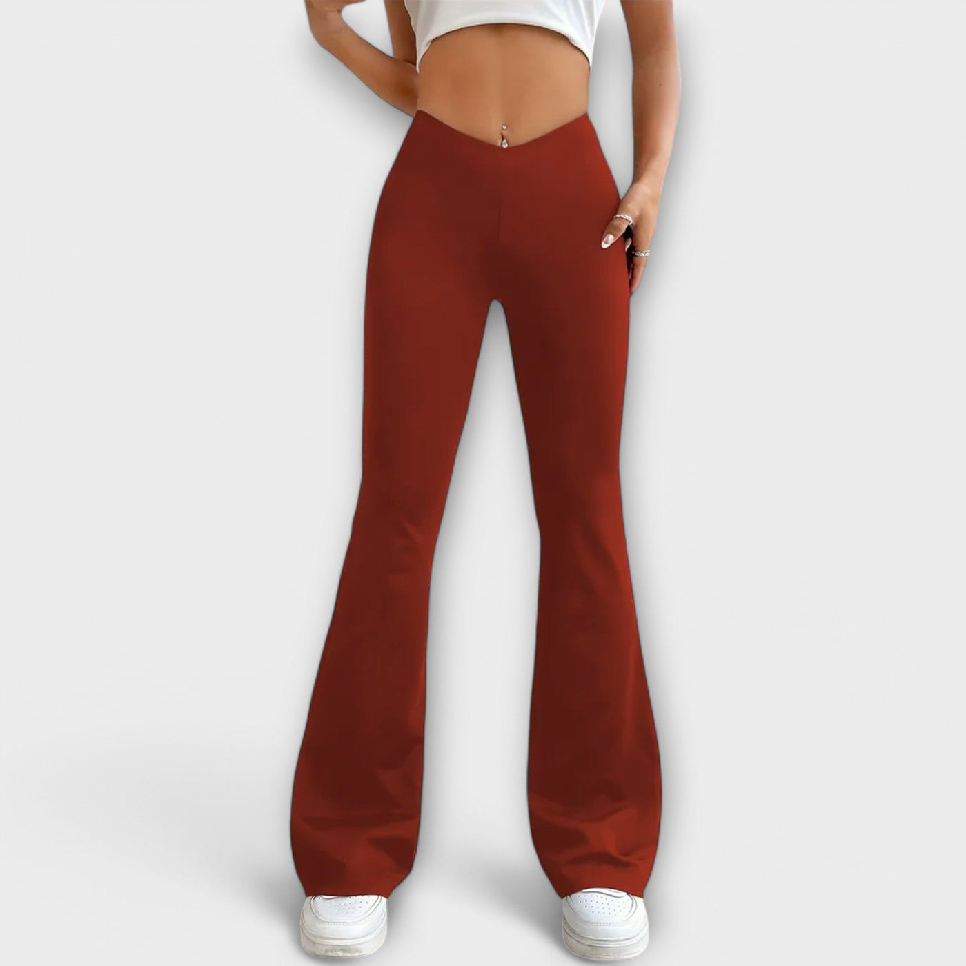 Serena – Pantalón suelto con pierna acampanada