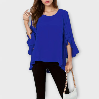 Aria - La Blusa Perfecta para la Primavera con Escote Redondo