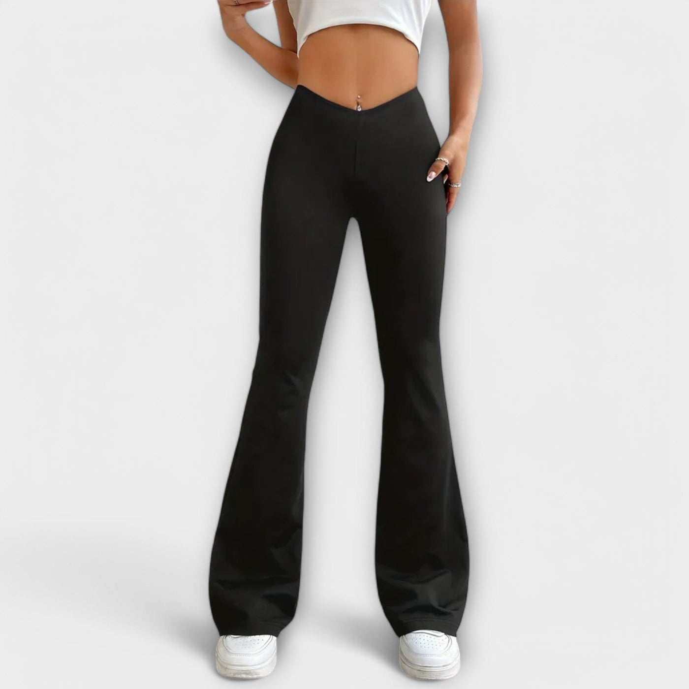 Serena – Pantalón suelto con pierna acampanada