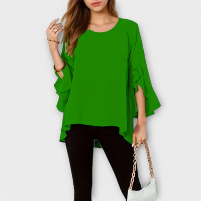 Aria - La Blusa Perfecta para la Primavera con Escote Redondo