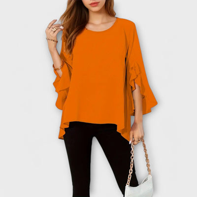 Aria - La Blusa Perfecta para la Primavera con Escote Redondo