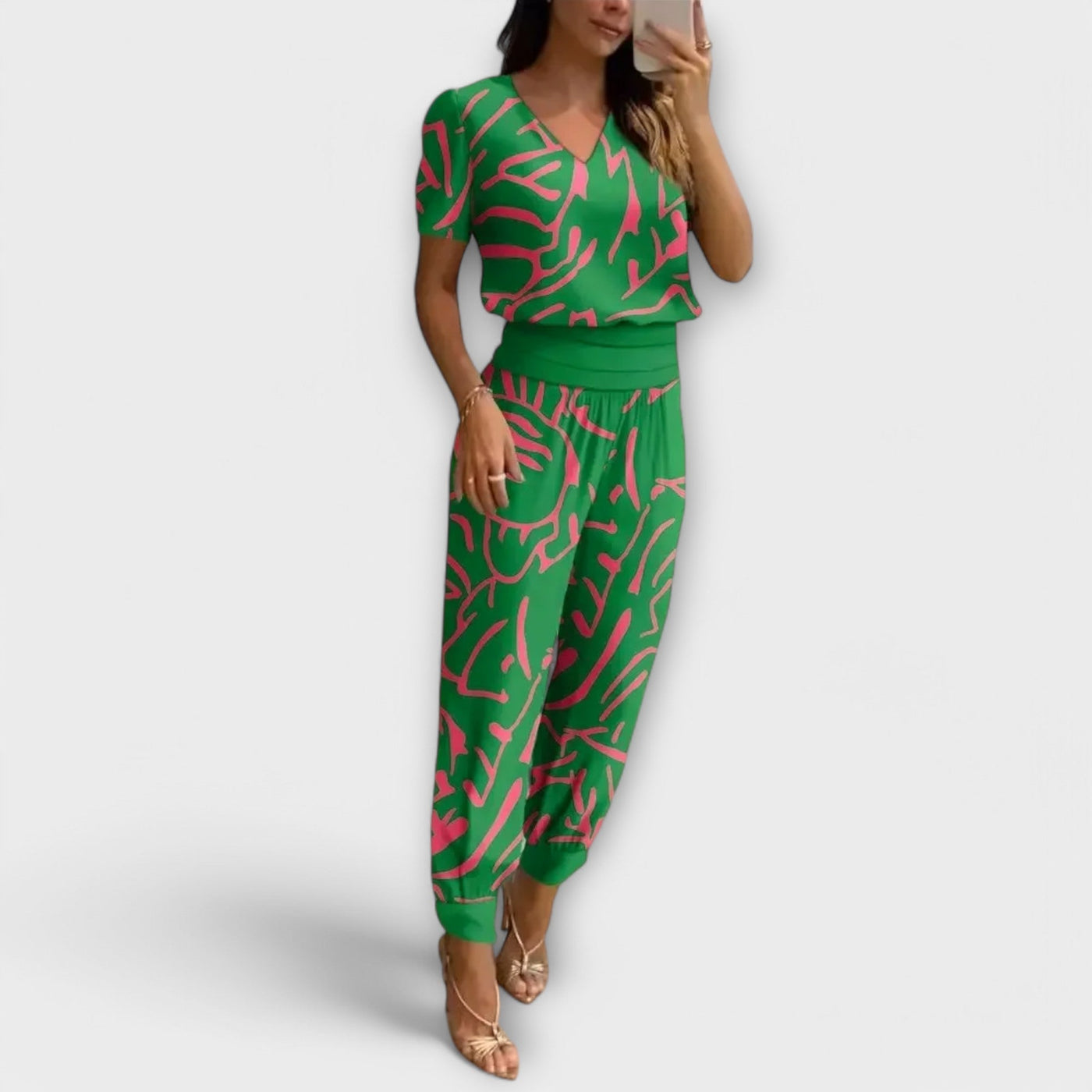 Irmelin – Conjunto Elegante con Top y Pantalón