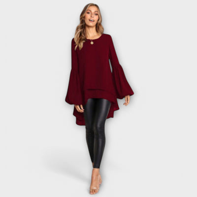 Aria - La Blusa Perfecta para la Primavera con Escote Redondo