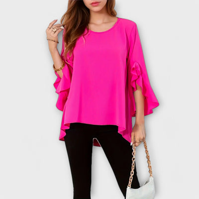 Aria - La Blusa Perfecta para la Primavera con Escote Redondo