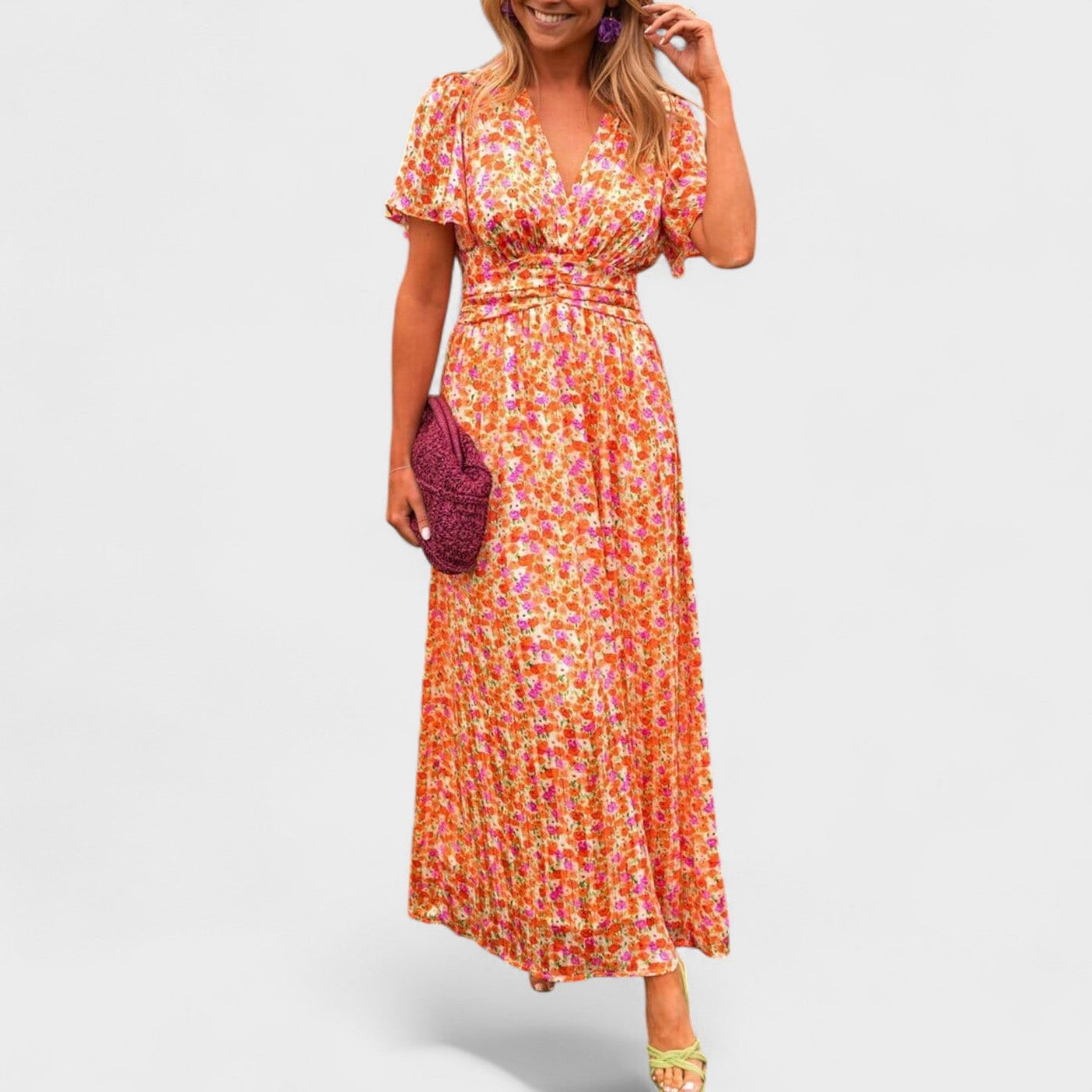 Sandra | Maxi vestido elegante con escote en V