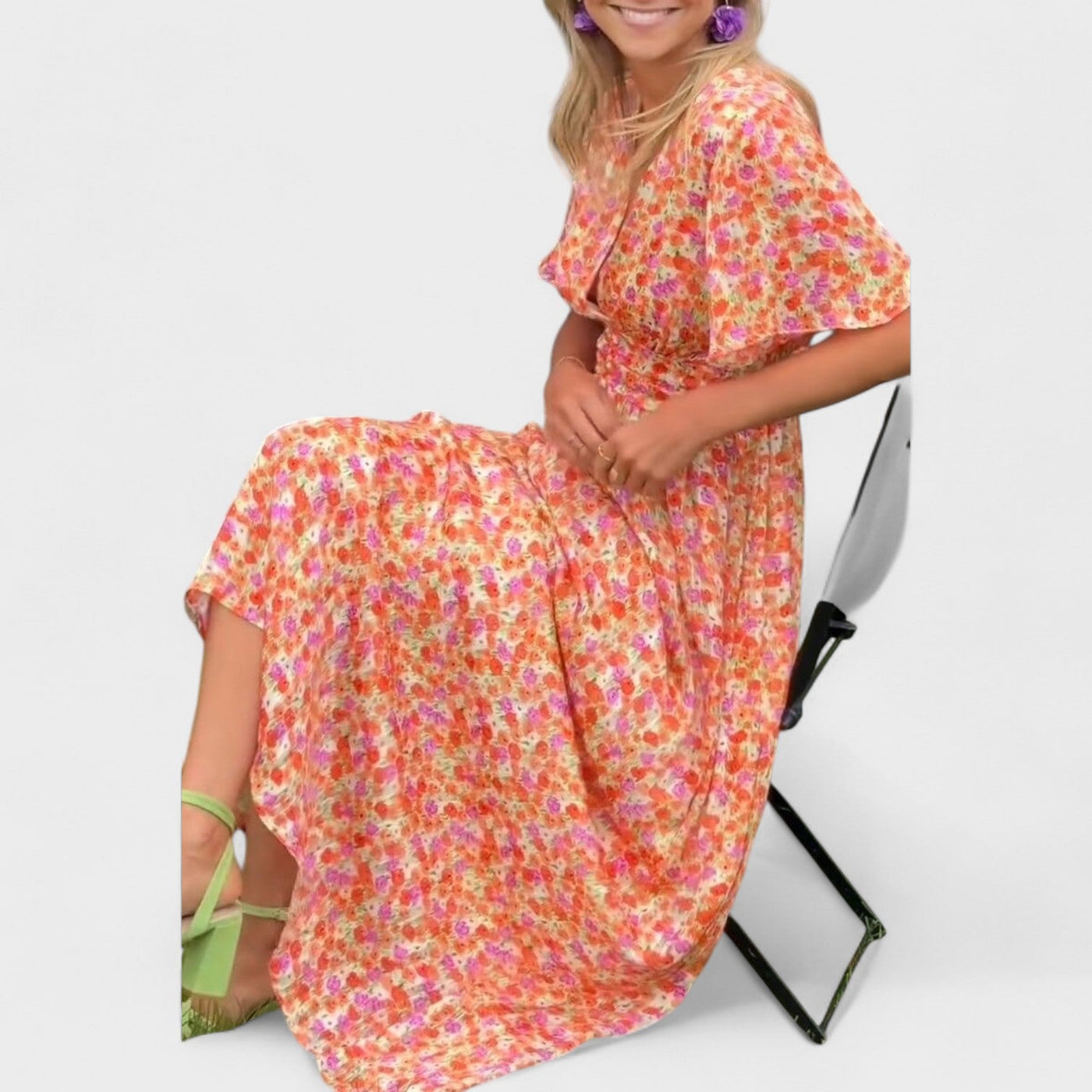 Sandra | Maxi vestido elegante con escote en V